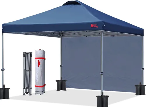 Miniatura 13 de MASTERCANOPY - Toldo desplegable duradero con 1 pared lateral (6.6 x 6.6 pies, caqui)