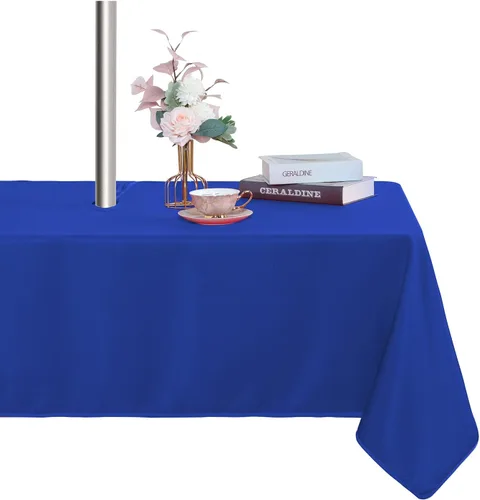 Miniatura 26 de Fitable Cubierta de Mesa Ovalada Oblonga para Exteriores e Interiores - Mantel Lavable Impermeable Sin Arrugas con Cremallera y Orificio para Beige