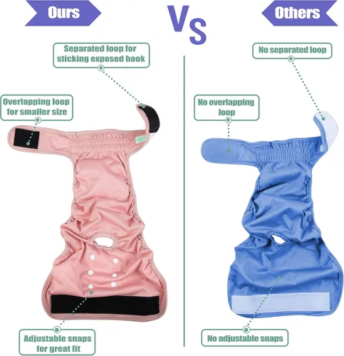 Miniatura 2 de wegreeco Pañales Lavables para Perras Hembras Altamente Absorbentes Pañales Reutilizables para Perras en Celo Período de Celo para Ciclo de Calor