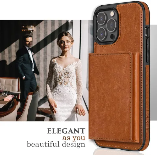 Miniatura 6 de LOHASIC Funda tipo cartera para iPhone 12 Pro Max, soporte para 6 tarjetas, parte trasera magnética desmontable, compatible con Mag-Safe, funda