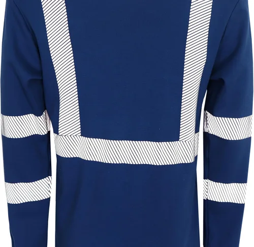 Miniatura 6 de BOCOMAL FR Tee Shirts High Visibility/Hi Vis Flame Resistant/Fire Retardant Shirt 7oz Reflective Hombres Seguridad Camisas Camiseta azul real/Hi Vis