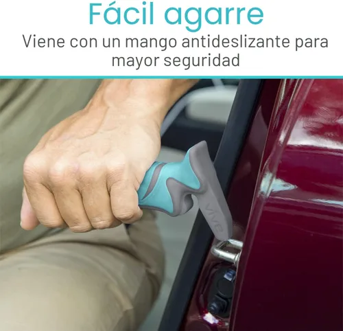 Miniatura 8 de Vive Asistencia de mango de coche para ancianos – Pestillo a prueba de arañazos – Ayuda de soporte de barra de agarre automático – Consejo