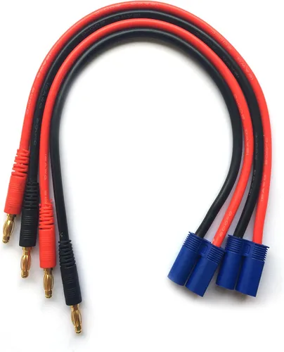 Miniatura 4 de 2 unids EC5 conector macho a 0.157 in Bullet Banana Plugs 12AWG Cable adaptador de plomo para cargador de batería RC