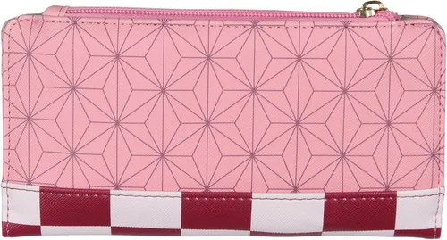 Miniatura 6 de Demon Slayer Kimetsu no Yaiba Nezuko Kimono Print Continental Flap Wallet, Rosado