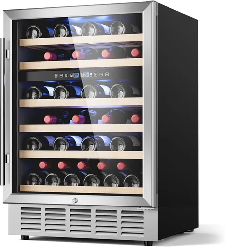 Miniatura 13 de Mojgar Refrigerador de doble cajón bajo mostrador de 24 pulgadas, refrigerador de dos cajones para interiores, refrigerador de bebidas de acero