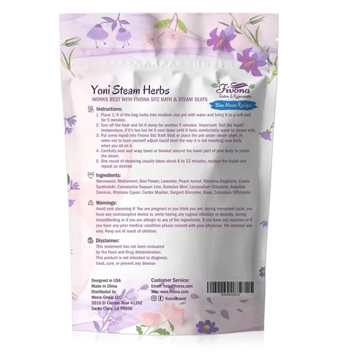 Miniatura 9 de Fivona Yoni Hierbas vaporizantes - para uso femenino y rituales - V-Detox, limpieza, lavado, control de olores - 2 a 4 sesiones - Balance de pH