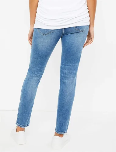 Miniatura 4 de Motherhood Maternity Women's Repreve Sustainable Over The Belly Skinny Denim Maternity Jeans Indigo Blue