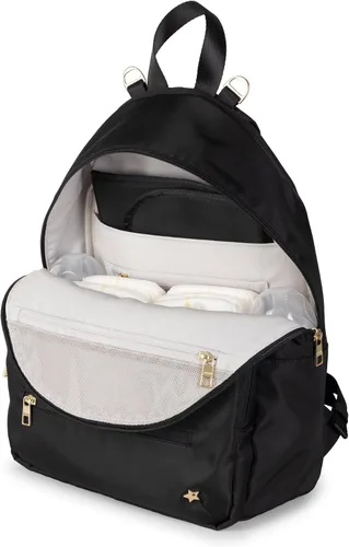 Miniatura 3 de JuJuBe Mochila para pañales con cambiador, organizador de gran capacidad de 11 bolsillos, 2 bolsillos interiores aislados para botellas, bolsillo