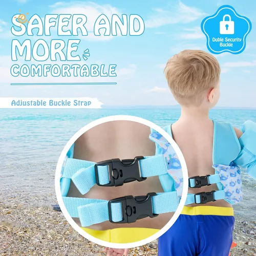Miniatura 3 de COVACURE Toddler Swim Vest - Swim Float for Girls and Boys 22-66lbs, Toddler Floaties for Child Learn Swiming Training, Infant Safety Swim Aid