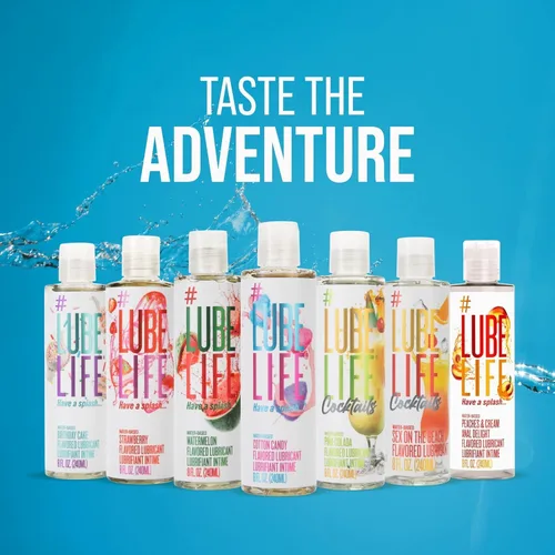 Miniatura 5 de Lube Life - Lubricante personal a base de agua, sabor algodón de azúcar, para hombres, mujeres y parejas, sin azúcar añadido, 8 onzas líquidas