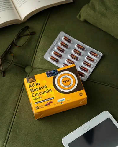 Miniatura 7 de All in Novasol - Suplemento herbario de curcumina – Fórmula avanzada de curcumina, cápsulas de absorción mejorada Licaps, apoya la salud