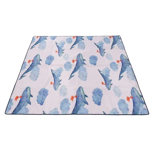 Linda alfombra de juego de nubes de tiburón, tapete de juego para bebé, multifuncional, impermeable, antideslizante, tapete de picnic para salas de