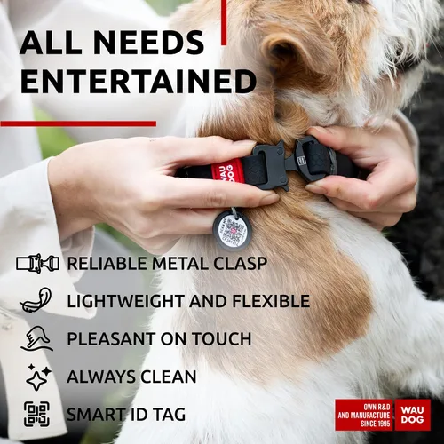 Miniatura 4 de WAUDOG Collar de Perro Impermeable – Collar Ajustable para Perros Grandes, Pequeños y Medianos – Collares de Perro de Servicio Pesado con Cierre