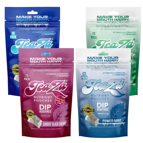 Miniatura 53 de Teaza Bolsas energéticas a base de hierbas, para masticar tabaco, alternativa sin nicotina, sin humo, tabaco alternativo y inmersión saludable