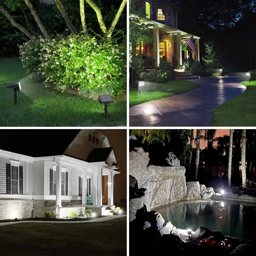 Miniatura 2 de WELALO Focos solares para exteriores, [2 unidades/65 LED/3 modos] focos solares de paisaje, luces de seguridad alimentadas por energía solar, luces