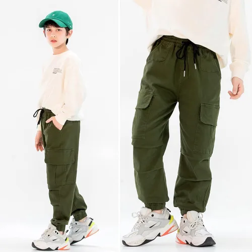 Miniatura 2 de MINI PANDA Pantalones cargo para niños, Husky con cintura ajustable, talla 6-16