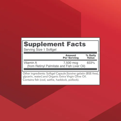 Miniatura 2 de PROTOCOL FOR LIFE BALANCE Vitamina A 25,000 UI - Salud ocular, retina e inmune - 100 cápsulas blandas