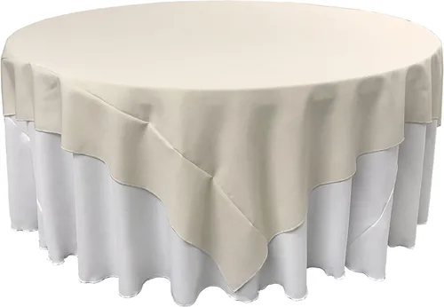 Miniatura 100 de LA Linen. Mantel cuadrado de popelina de poliéster