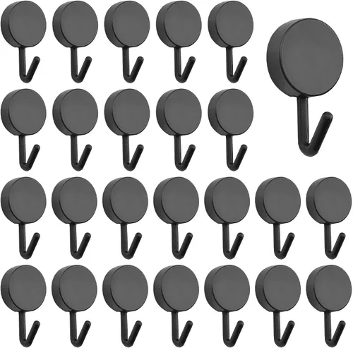 Miniatura 8 de MOROBOR Ganchos autoadhesivos, 20 ganchos de plástico resistentes para llaves de pared, soportes para calcetines para el hogar, cocina, baño, Blanco