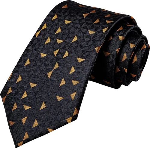Miniatura 107 de Hi-Tie Corbatas de seda para hombre, diseño de cachemira a rayas, con bolsillo, gemelos cuadrados, conjunto formal de negocios