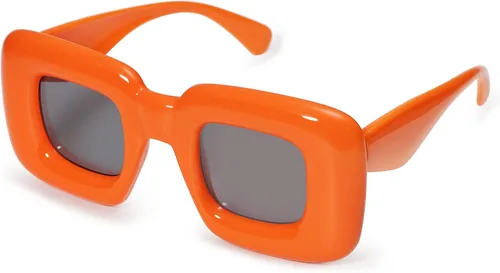 VANLINKER Lindas gafas de sol cuadradas infladas para mujeres y hombres, gafas gruesas retro con marco grueso divertido máscara sombras VL9733