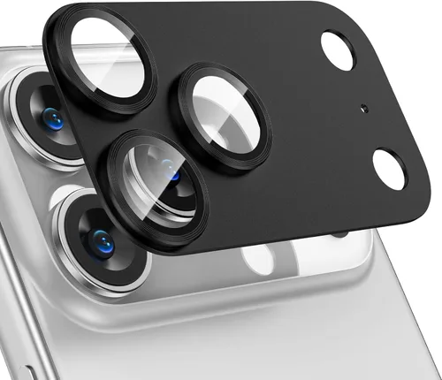 Miniatura 30 de Tensea Protector de lente de cámara para iPhone 16 Pro/iPhone 16 Pro Max/iPhone 15 Pro/iPhone 15 Pro Max, cubierta de vidrio templado de aleación