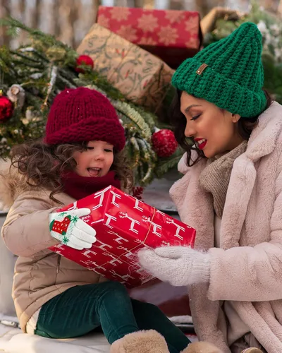 Miniatura 45 de Hicdaw 6 pares de guantes de invierno para niños, guantes de punto elásticos y cálidos para niños o niñas