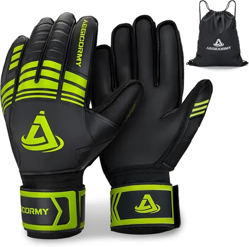 Miniatura 8 de Guantes de portero de fútbol con protección para los dedos para prevenir lesiones, agarre fuerte para enfrentamientos difíciles, guantes de portero