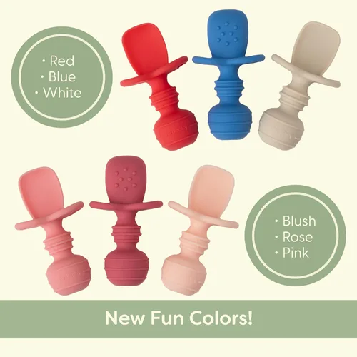Miniatura 8 de UpwardBaby Cuchara de autoalimentación – Barrera antiestrangulamiento – Cucharas de silicona para bebés pequeños utensilios para el hogar y viajes