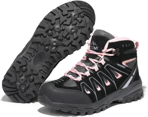 Miniatura 6 de NORTIV 8 Botas de senderismo impermeables para mujer, para exteriores, senderismo, camping, botas de búsqueda