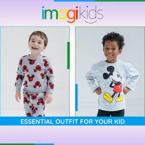 Miniatura 3 de Disney Conjunto de sudadera y pantalones de Mickey Mouse para bebés y niños pequeños (12 meses - 7-8)