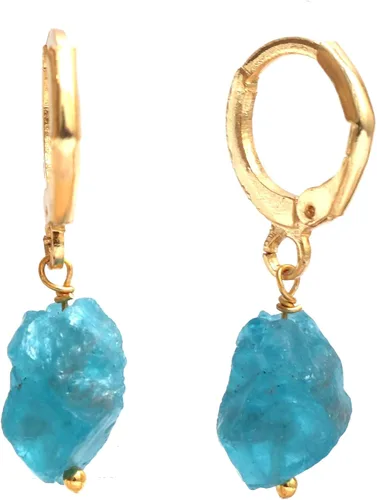 Miniatura 18 de Gempires Handmade Gemstone Hoop Earrings Raw Crystal Dangle Jewelry Hypoallergenic Gold Plated Lightweight Elegant Jewelry Gifts For Women
