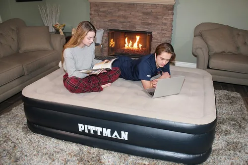 Miniatura 7 de AirBedz by Pittman Outdoors - Colchón de aire para interiores y exteriores con bomba de aire integrada, tamaño Queen, 20 pulgadas de alto