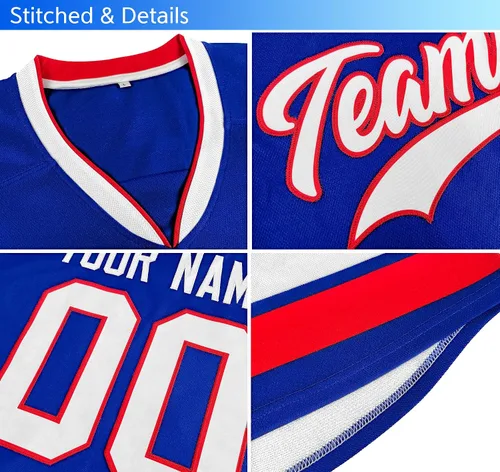 Miniatura 4 de Camiseta de hockey personalizada para hombres y jóvenes, camisetas de práctica cosidas o impresas, número de nombre personalizado Añadir logotipo