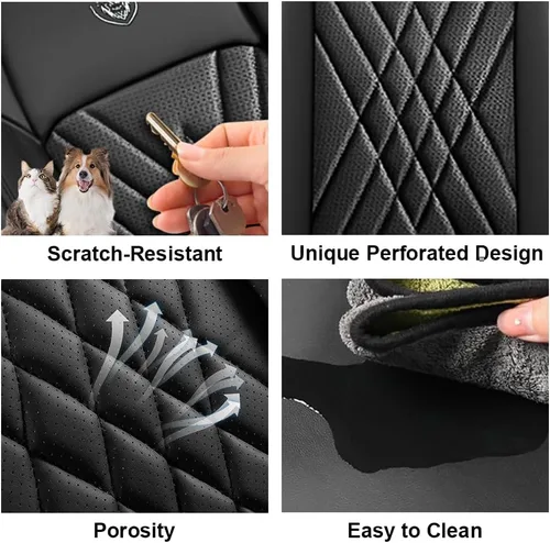 Miniatura 5 de Fundas de Asientos Compatibles con Toyota Corolla 2015-2026 Funda de Asiento de Automóvil de Cuero, Elegante Impermeable Transpirable Fácil