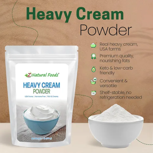 Miniatura 3 de Z Natural Foods Nata en polvo – Densa en nutrientes y deliciosa crema en polvo con 1 año de vida útil – Fácil de usar y perfecta para café, hornear
