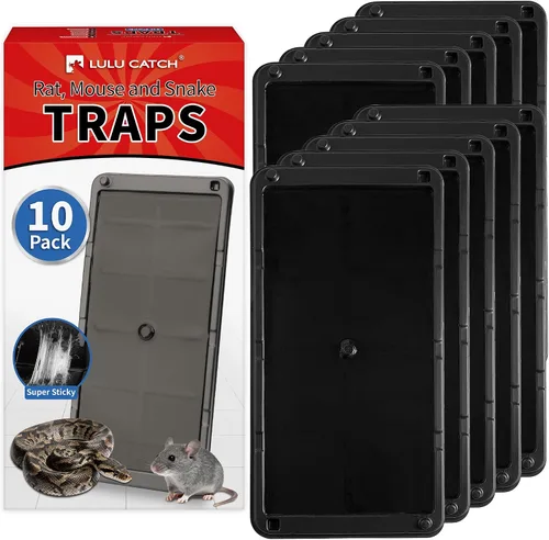 Miniatura 24 de LULUCATCH Trampas para ratones, paquete de 4, trampas de pegamento más grandes y pesadas para ratones, ratas y serpientes, trampas adhesivas