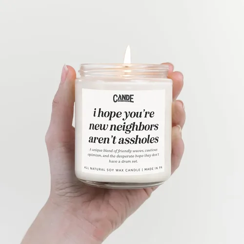 Miniatura 5 de CE Craft - Funny Housewarming Candle - New Home Gifts Ideas - Homeowner - New Apartment - Closing Gifts (Hope Your New Neighbors)