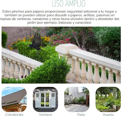Miniatura 4 de Touri Paquete de 24 tiras transparentes de PVC transparente para cercas y techos exteriores para mantener alejados a pájaros, palomas, gatos