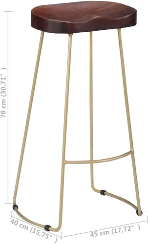 Miniatura 2 de sillas de bar, taburetes de bar, taburetes de bar Juego de 3, mesa de bar, sillas para barra de cocina, taburetes de bar Gavin 2 piezas Taburete