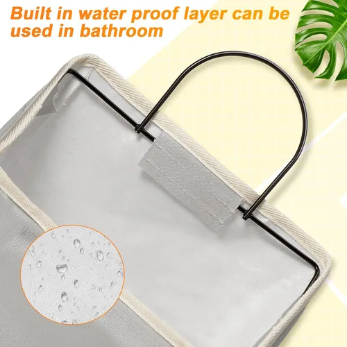 Miniatura 5 de Chumia Paquete de 6 cestas de almacenamiento para colgar en la pared, para baño, armario, bolsa de almacenamiento colgante sobre la puerta, cesta