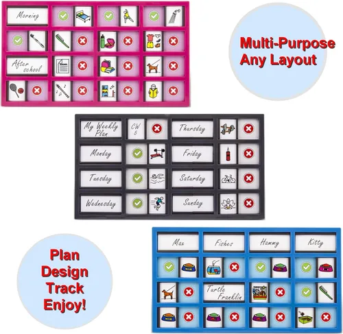 Miniatura 2 de Tabla de lista de verificación personalizable, rastreador de hábitos y tabla de tareas para niños y adultos. Mantente organizado con rutinas
