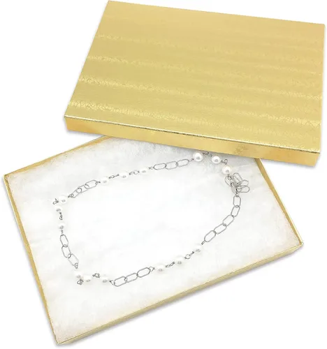 Miniatura 11 de TheDisplayGuys - Paquete de 25 cajas de regalo de cartón kraft #53 con relleno y tapa de algodón, color rosa, (5.4 x 3.9 x 1.0 pulgadas)