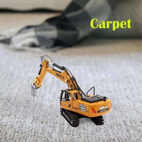 Miniatura 6 de Excavadora de taladro grande, juguetes de vehículos de construcción, camión de martillo hidráulico de aleación resistente, escala 1:60, excavadora