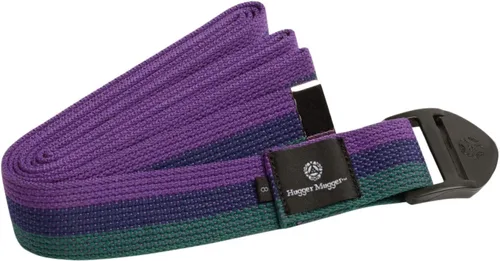 Miniatura 7 de Hugger Mugger Correa de yoga de algodón con cincha, algodón súper fuerte, hebilla silenciosa estilo cincha, longitud larga, ideal para personas más