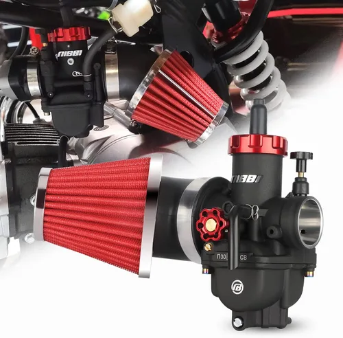 Miniatura 8 de NIBBI Carburador PE24 con kit de filtros de aire de 48mm, mejora el rendimiento de motocicletas de cross, compatible con 125cc-150cc para Apollo