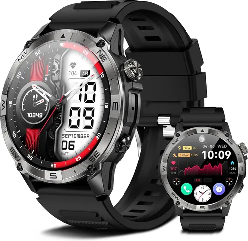 Reloj inteligente para hombres y mujeres, rastreador de actividad física con GPS y brújula, pantalla AMOLED de 1.43 pulgadas, relojes de fitness con
