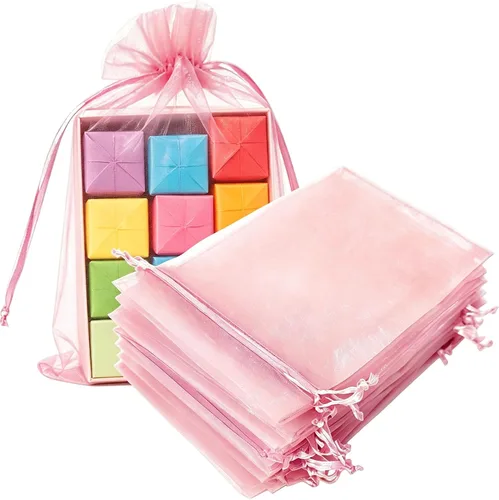 Miniatura 21 de Paquetes de 100 bolsas de organza de 4 x 6 pulgadas, color azul bebé para baby shower, Navidad, recuerdos de fiesta, cumpleaños, boda, despedida