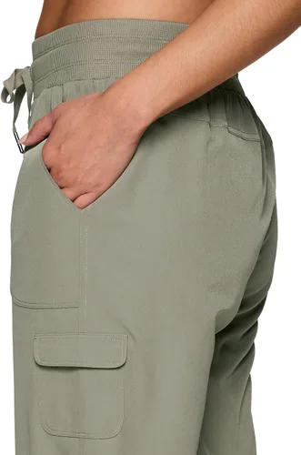 Miniatura 36 de RBX - Pantalón capri deportivo con cordón,ligero, con bolsillos y estilo cargo, para mujer