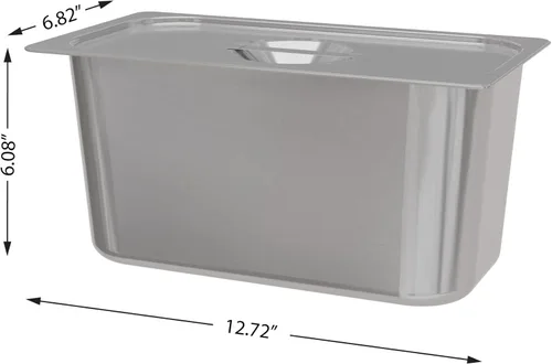 Miniatura 5 de KoolMore Calentador de alimentos comercial Bain Marie para encimera, estación de sopa y servidor de mesa de buffet con tres secciones para servir